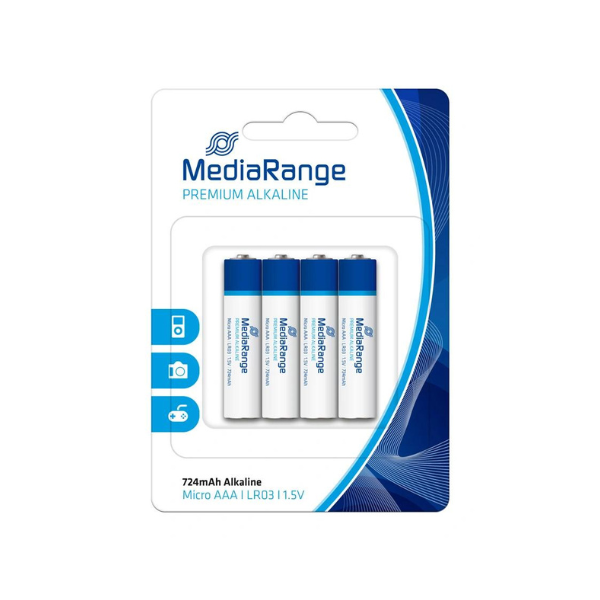 Εικόνα της MediaRange  μπαταρίες Premium Alkaline AAA 4τμχ LR03 
