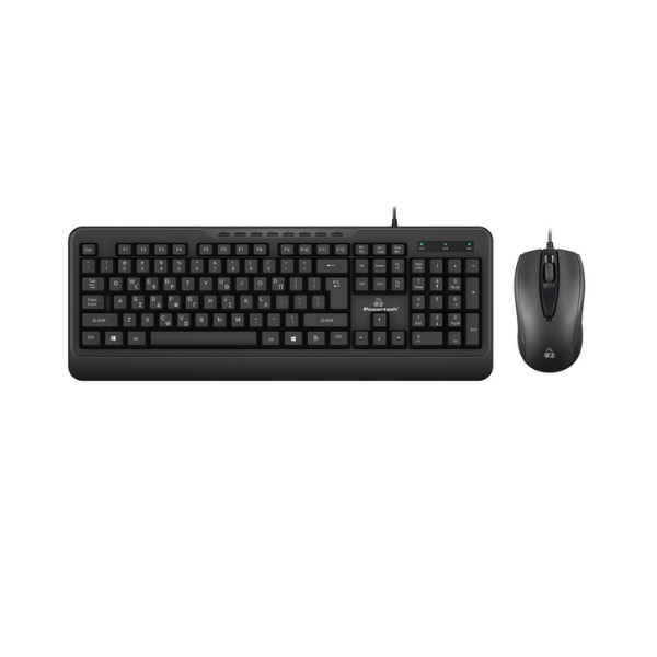 Picture of Powertech Wired Keyboard/Mouse Set PT-1067 - Black
