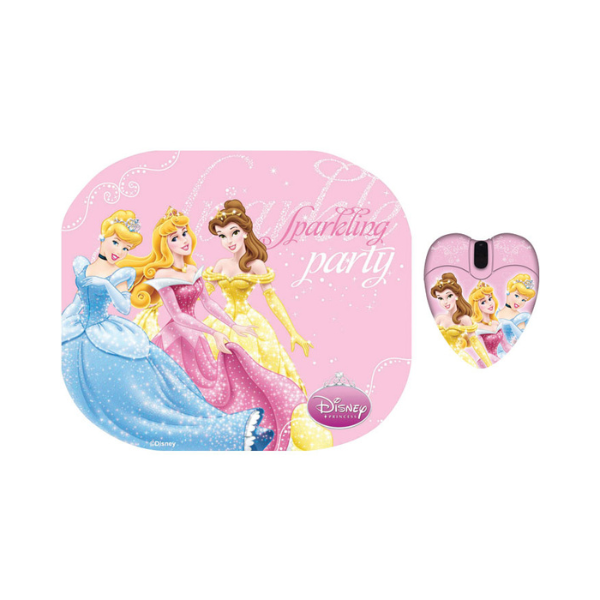 Picture of Disney Princess Wired Mouse 1000dpi + Mousepad - Pink