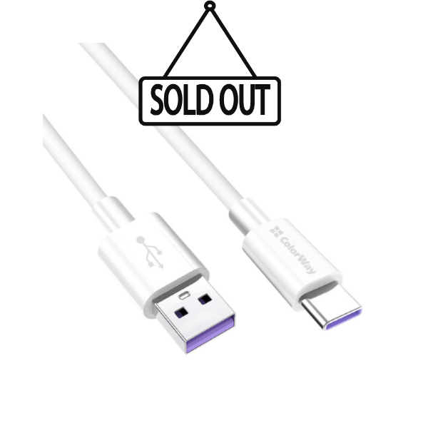 Picture of Colorway USB A to Type-C 5A cable 1m - White 