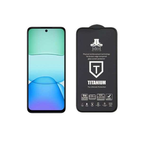 Picture of Idol 1991 Tempered Glass Xiaomi Redmi 13 / POCO M6 Titanium Semi Curved Full Glue - Black