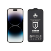 Picture of Idol 1991 Tempered Glass iPhone 14 Pro Max Titanium Semi Curved Full Glue - Black
