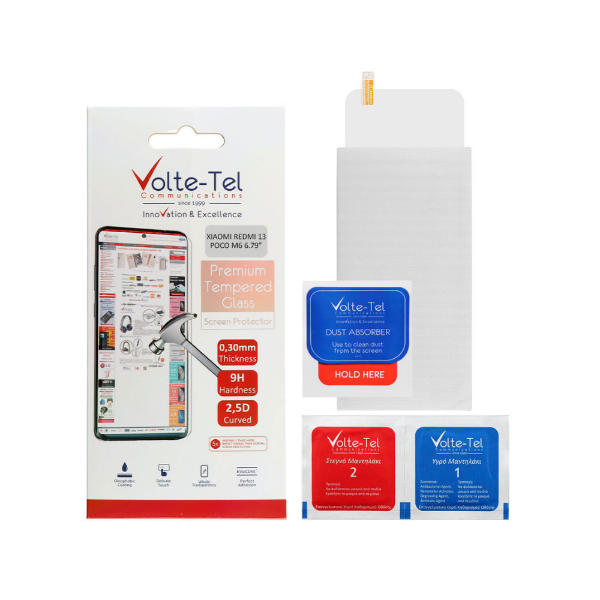 Εικόνα της Volte-Tel Tempered Glass Motorola Moto G04/G24/G04s/G24 Power 2.5D Full Glue - Διάφανο