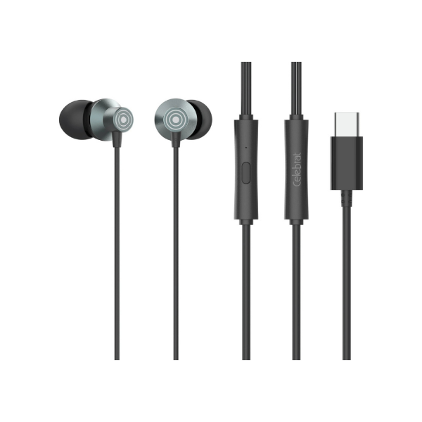 Εικόνα της Celebrat Ενσύρματα Ακουστικά USB Type-C D15 - Μαύρο
