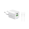 Picture of Powertech Wall Charger GaN II with Type C Cable 33W PT-1224 - White 