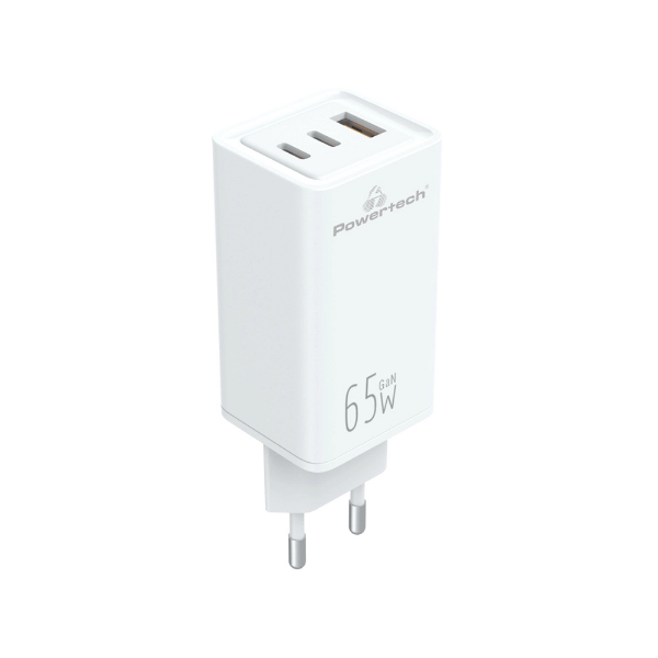 Picture of Powertech Wall Charger GaN 65W PT-1094 - White