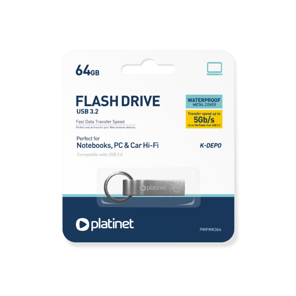 Picture of Platinet K-DEPO 64GB USB 3.2 - Silver