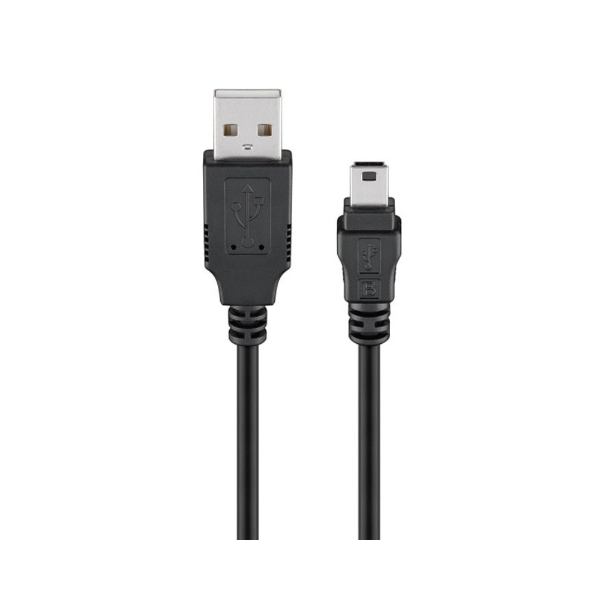Picture of Goobay USB A 2.0 to USB Type-B mini cable 1.8m 50767 - Black  