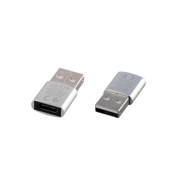 Picture of NSP USB A to USB Type-C Adapter - Silver