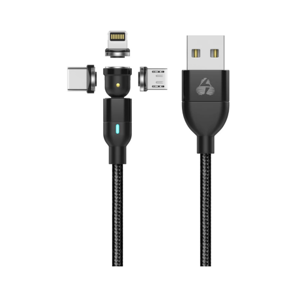 Picture of Powertech Magnetic Cable 3 in 1 2m PTR-0103 - Black 