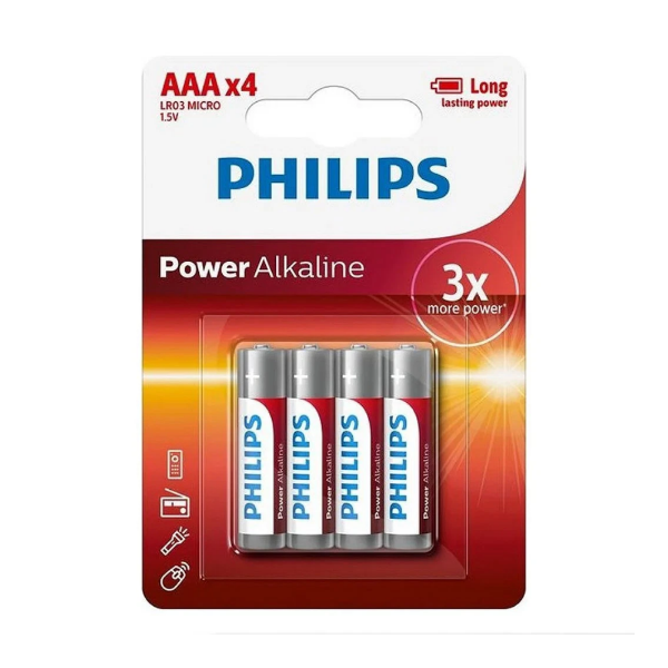 Εικόνα της Philips Μπαταρίες AAA 1.5V Power Alkaline - 4τμχ
