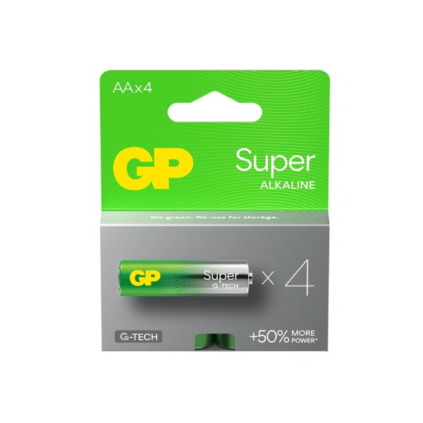 Picture of GP  Battery AA 1.5V Super Alkaline - 4pcs