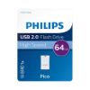 Picture of Philips Pico 64GB USB 2.0 Flash Drive - White/Purple
