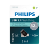 Εικόνα της Philips 2-in-1 32GB USB 3.1 Flash Drive - Μαύρο