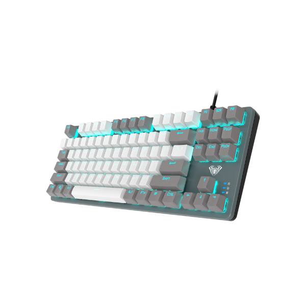 Εικόνα της Aula F3287 Ενσύρματο Gaming Μηχανικό Πληκτρολόγιο RGB Tenkeyless 1.6m - Λευκό/Γκρι