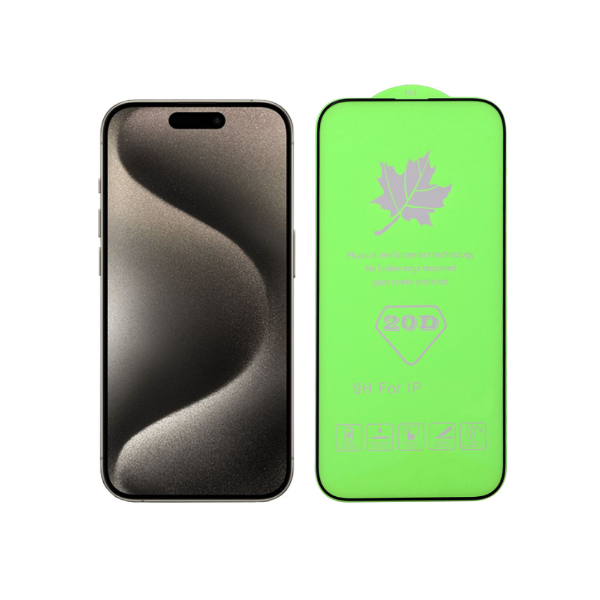 Picture of Idol 1991 Tempered Glass iPhone 15 Pro 20D Full Glue Semi Curved Special Full Cover - Black