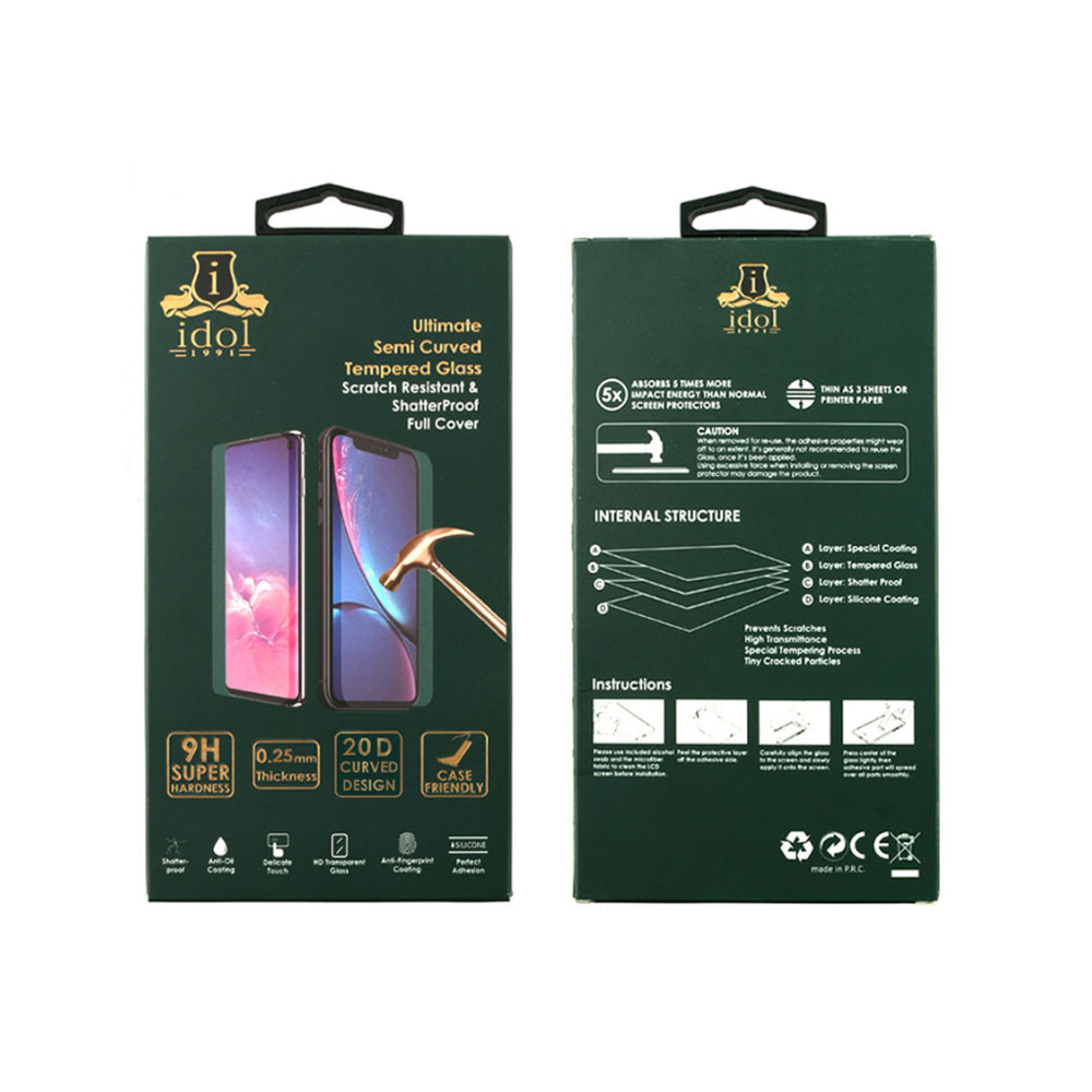 Techlove.gr-Idol 1991 Tempered Glass Apple iPhone 15 20D Semi Curved ...