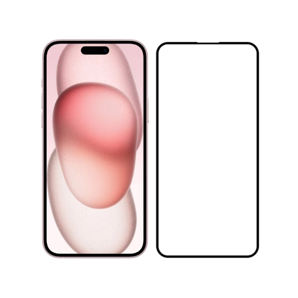 Εικόνα της Powertech Tempered Glass Apple iPhone 15 5D - Μαύρο